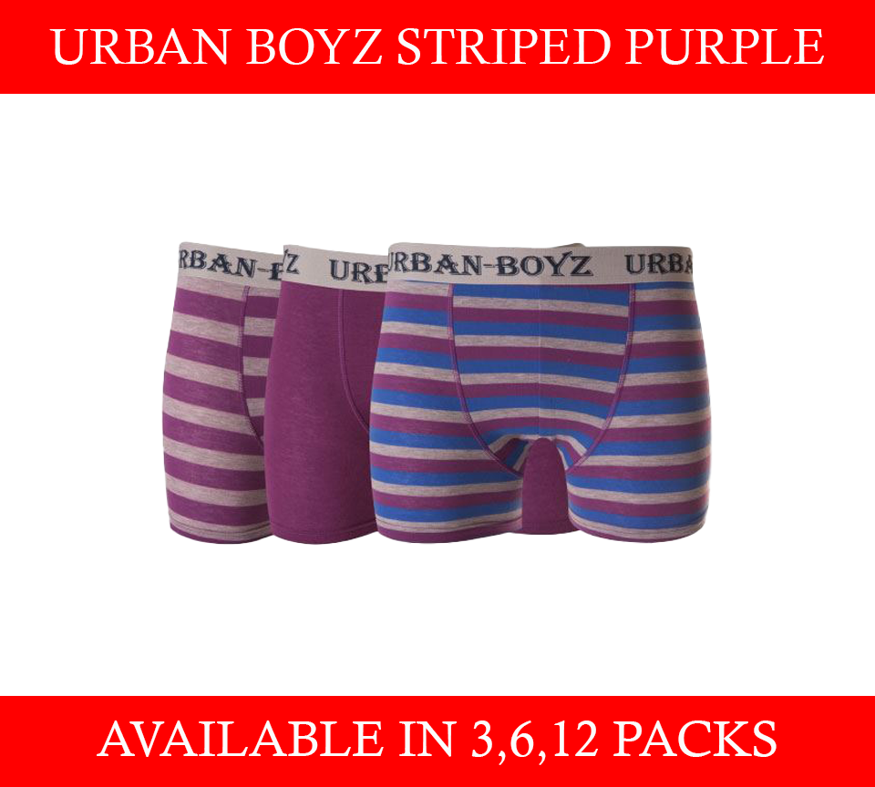 UB STRIPED PURPLE BOXERS