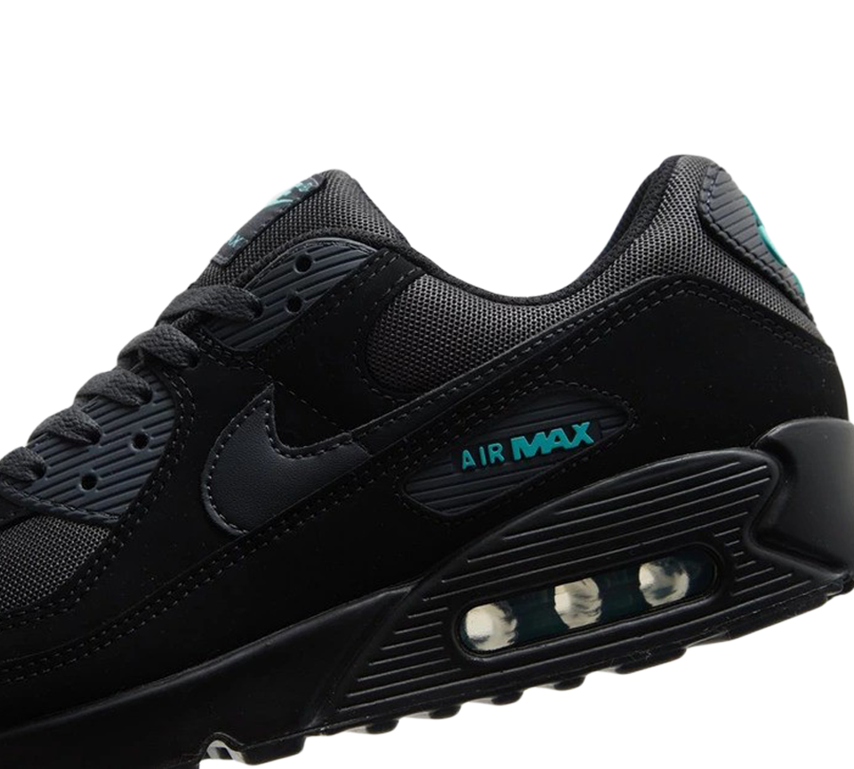 Nike Air Max 90 Trainers Black Green UK 6.5-12