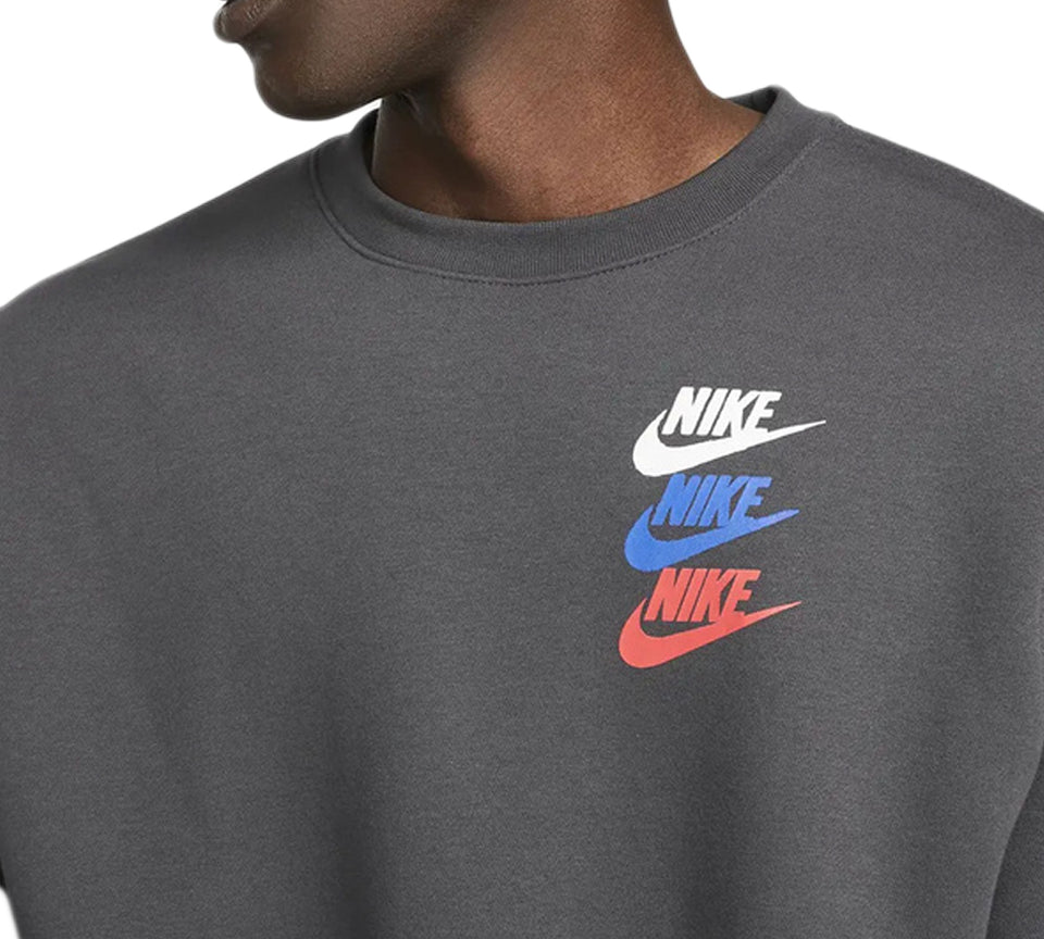 Nike Standard Issue Sweatshirt Drk Smoke Grey UK S-XL