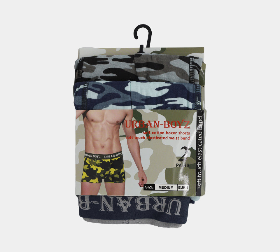 Urban-Boyz Camo Soft Cotton Boxer Shorts