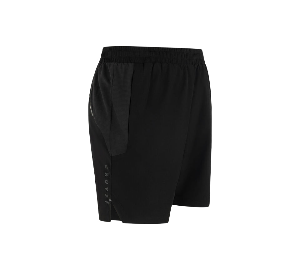 Vivi Sports Cruyff Flame Shorts – Men’s Athletic Shorts in Black, Available in UK Sizes S to 2XL – Lightweight and Comfortable Fit with Elastic Waistband – Ideal for Sports, Training, or Everyday Streetwear – Stylish and Functional Design