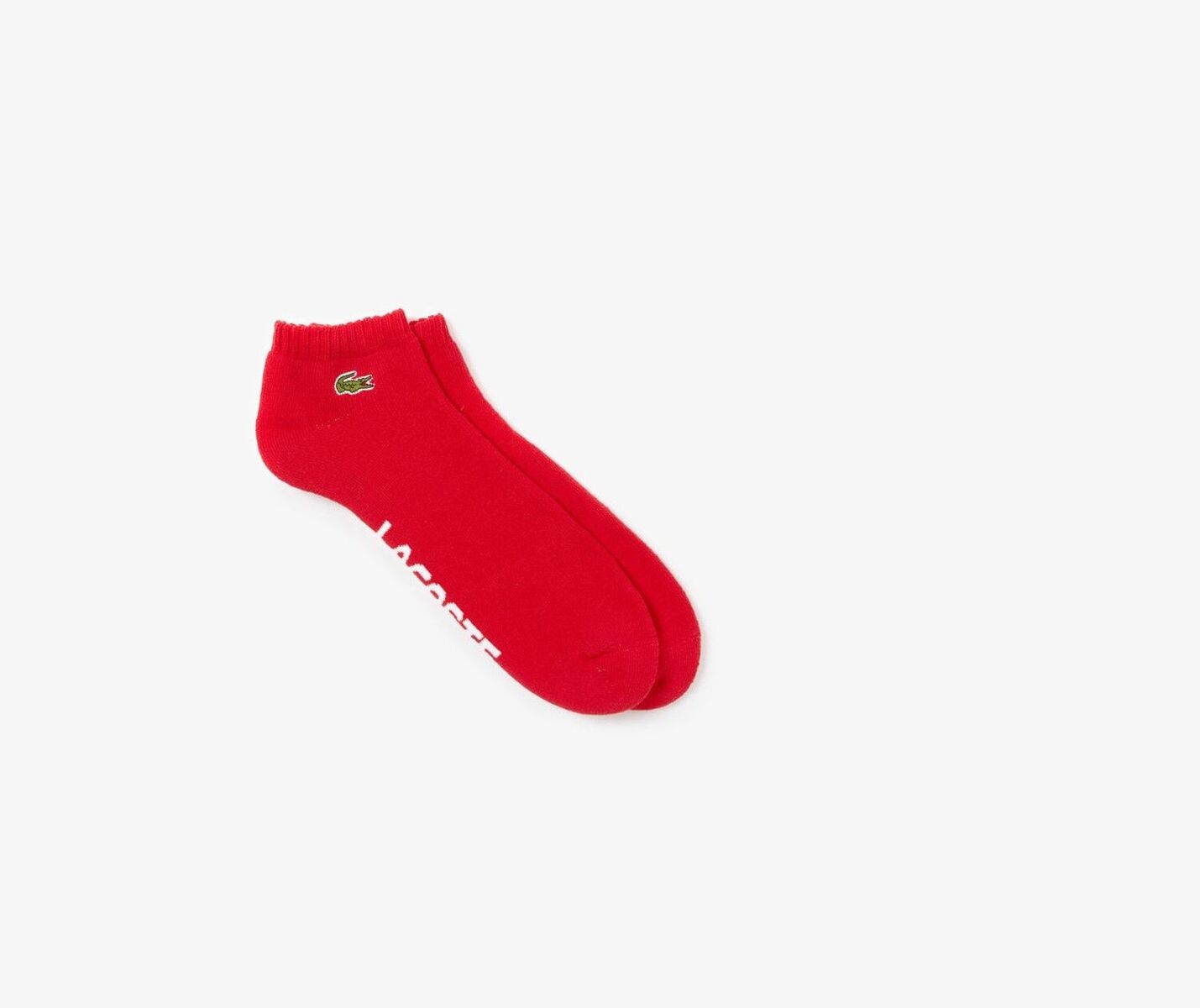 Lacoste (RA3615 00 564 4) High Quilaty Knöchel-Sportsocken, 100 % authentisch – Rot