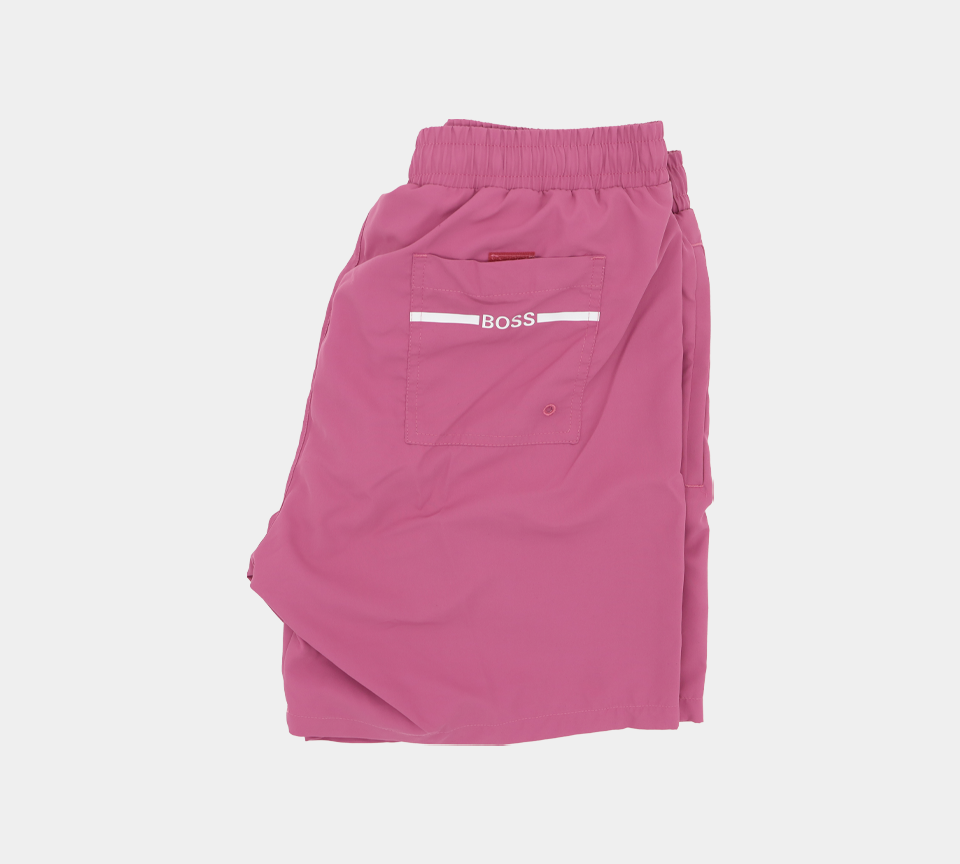 Hugo Boss Logo-Print Badeshorts 50437375667 Rosa M-XL