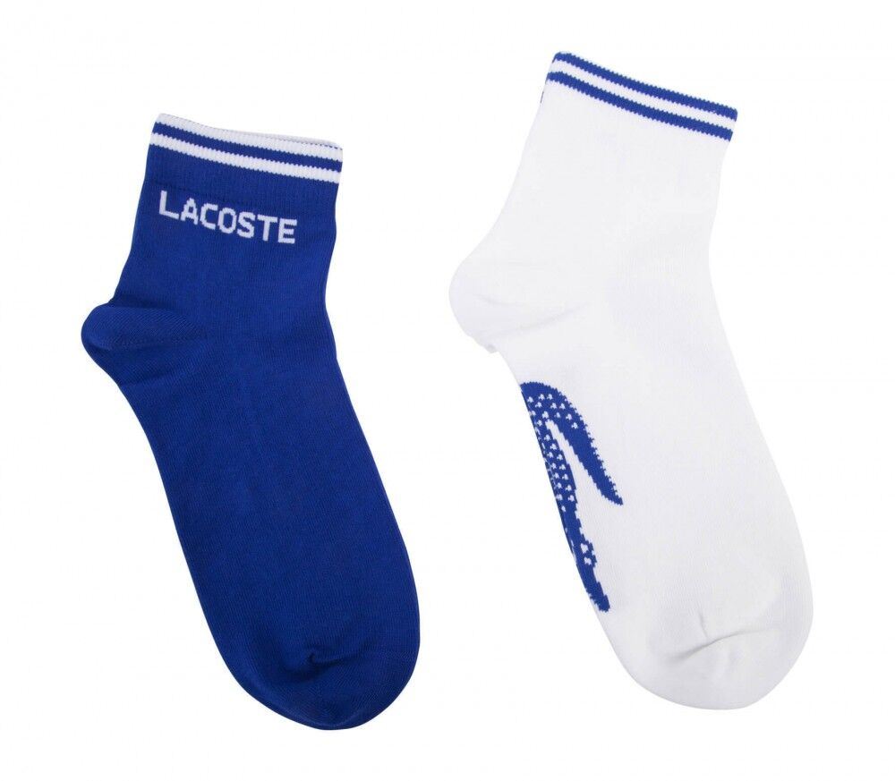 Lacoste Herren Low Cut Ankle Fashion Sportsocken Blau & Weiß