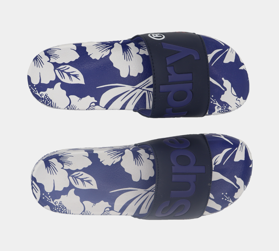 Superdry AOP Beach MF310135A 5DZ Slides Kobalt Hawaiian S-XL
