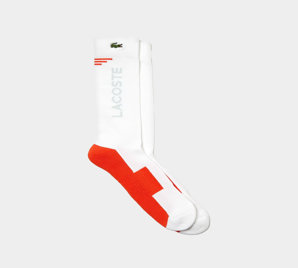 Lacoste Herren echte modische lange Sportsocken Orange