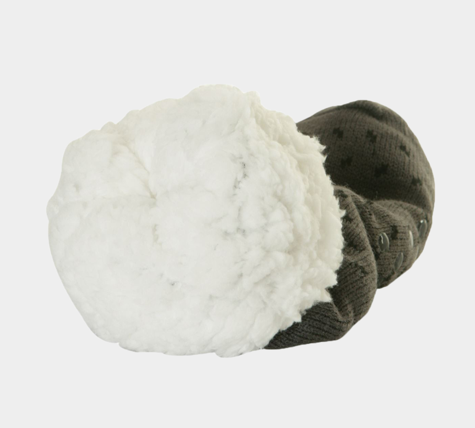 1 Paar M10785 HERREN 4,7 TOG THERMALFLEECE SHERPA-FUTTER SLIPPER GRIPPER SOCKEN – Blau
