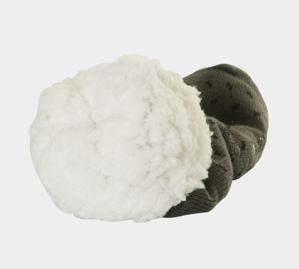 1 Paar M10785 HERREN 4,7 TOG THERMALFLEECE SHERPA-FUTTER SLIPPER GRIPPER SOCKEN – Anthrazit
