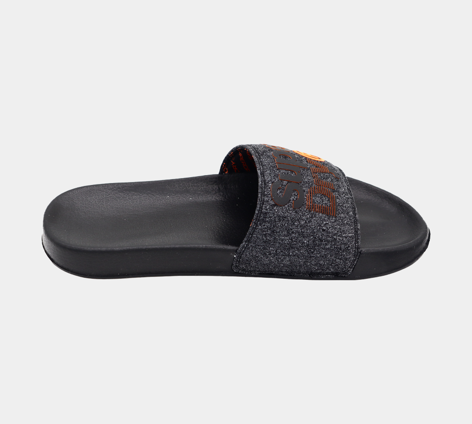 Superdry Lineman Pool Slides MF3103STW2J Schwarz/Orange S-XL