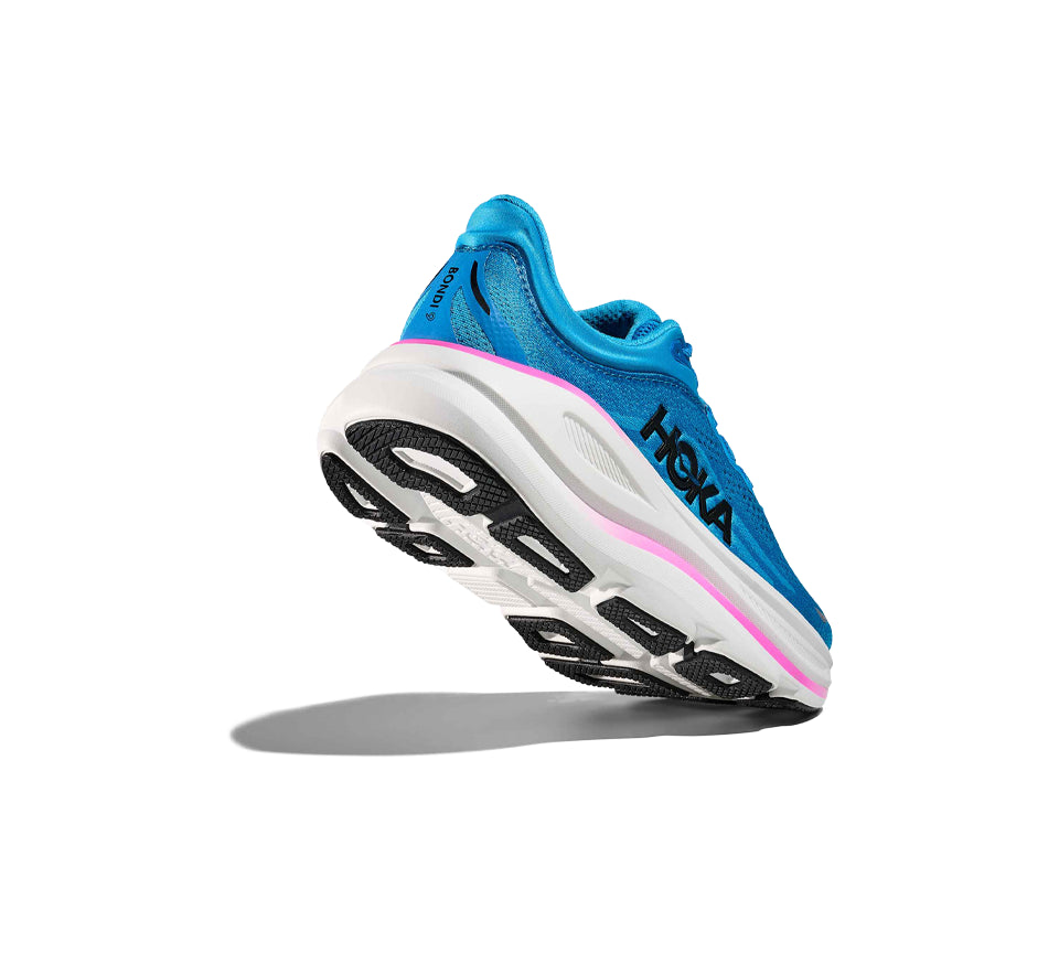 Hoka Womens Bondi 9 Skyward Blue/Neon fuchsia UK 4-8