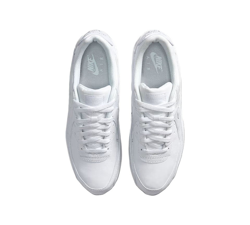 Vivi Sports Nike Air Max 90 LTR Trainers – White Leather Sneakers in UK Sizes 6 to 12 – Classic Running-Inspired Design with Visible Max Air Cushioning – Durable Leather Upper for Everyday Comfort – Ideal for Casual, Streetwear, and Lifestyle Outfits
