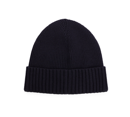 Hugo Boss Beanie Hat In Virgin Wool With Logo