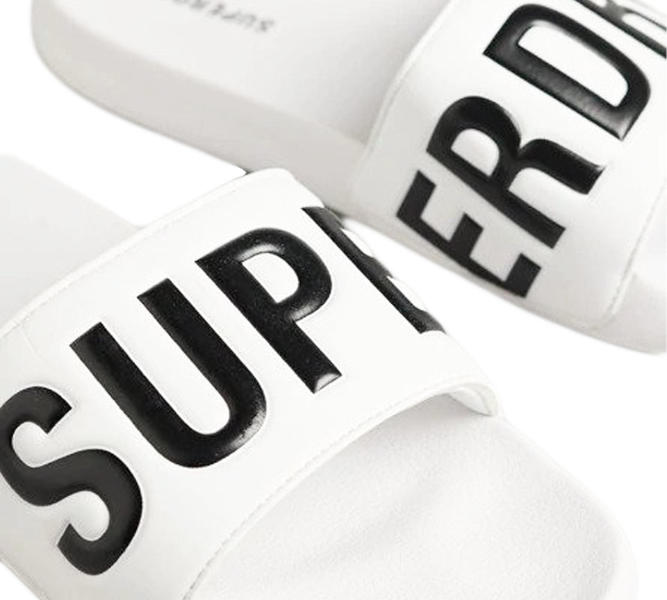 Superdry Core Pool Sliders White