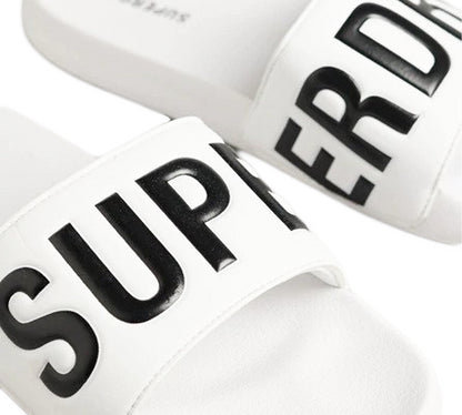 Superdry Core Pool Sliders White