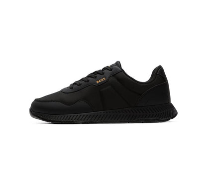 Vivi Sports Hugo Boss Titanium Trainers – Men’s Sneakers in Black, UK Sizes 6 to 11 – Sleek and Lightweight Design with Cushioned Insole for All-Day Comfort – Perfect for Smart-Casual Looks, Daily Wear, and Signature BOSS Street Style