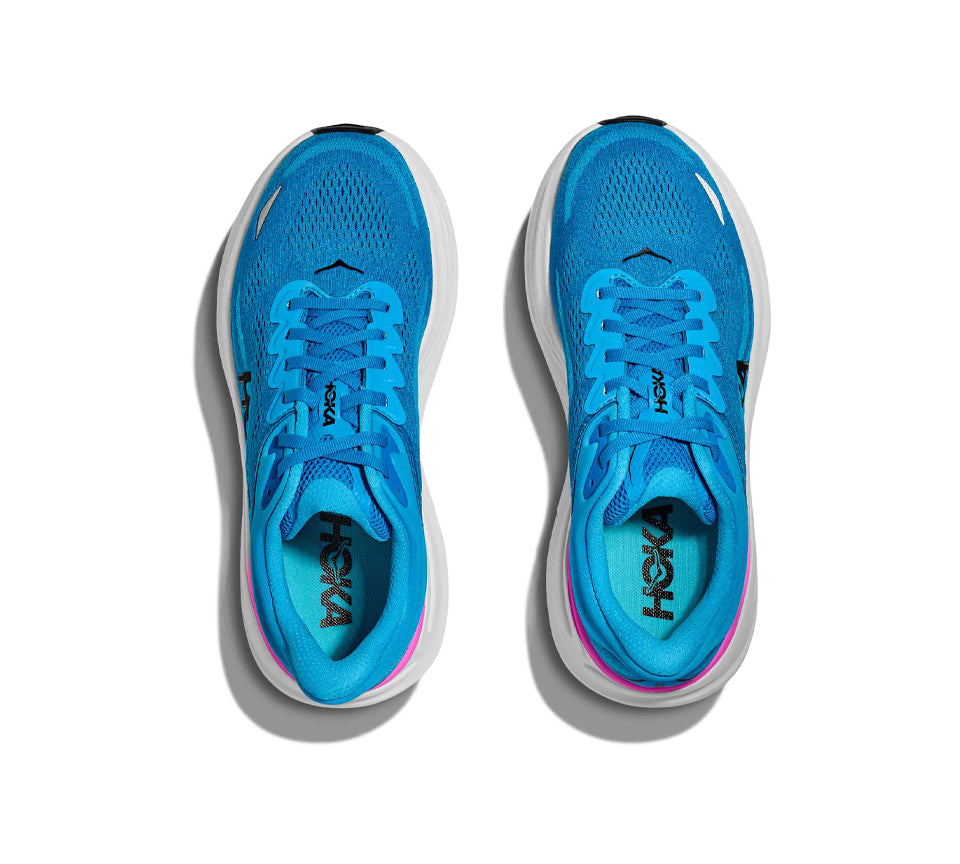 Hoka Womens Bondi 9 Skyward Blue/Neon fuchsia UK 4-8