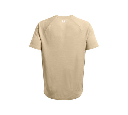 Vivi Sports Under Armour Tech Textured Tee – Men’s Performance T-Shirt in UK Sizes S to 2XL – Available in Khaki White – Lightweight, Quick-Drying Fabric Ideal for Gym, Training, and Casual Wear