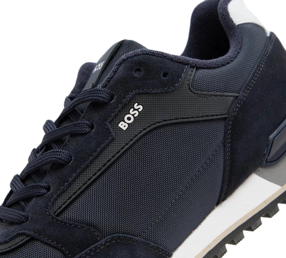 Vivi Sports Hugo Boss Parkour Run Trainers – Men’s Sneakers in  Dark Blue, UK Sizes 6 to 11 – Lightweight and Stylish Design with Cushioned Sole for Everyday Comfort – Ideal for Casual Wear, Travel, and Urban Streetwear Looks