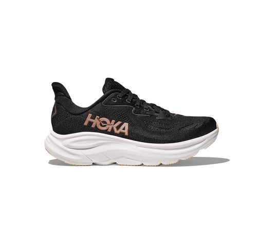 Hoka Women Clifton 10 Trainers Black/Rose Gold UK 4-7.5