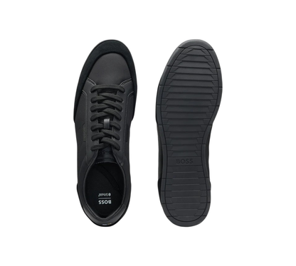 Vivi Sports Hugo Boss Nitan Trainers – Men’s Sneakers in Black, UK Size 6-11 – Sleek and Modern Design with Cushioned Insole and Durable Outsole – Ideal for Everyday Wear, Smart-Casual Outfits, and Streetwear with Signature BOSS Style