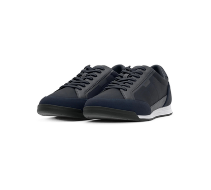 Vivi Sports Hugo Boss Nitan Trainers – Men’s Sneakers in Dark Blue, UK Size 6-11 – Sleek and Modern Design with Cushioned Insole and Durable Outsole – Ideal for Everyday Wear, Smart-Casual Outfits, and Streetwear with Signature BOSS Style