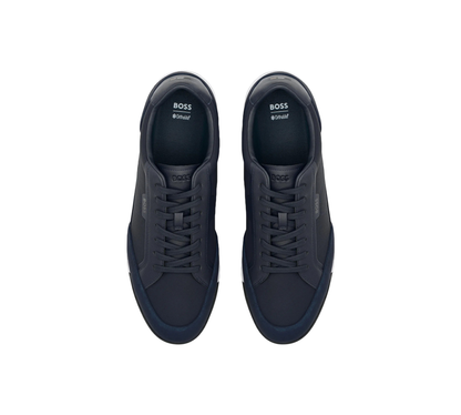 Vivi Sports Hugo Boss Nitan Trainers – Men’s Sneakers in Dark Blue, UK Size 6-11 – Sleek and Modern Design with Cushioned Insole and Durable Outsole – Ideal for Everyday Wear, Smart-Casual Outfits, and Streetwear with Signature BOSS Style