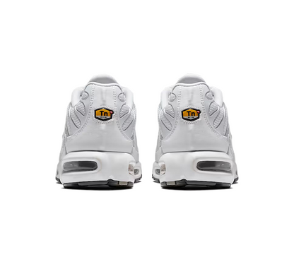 Vivi Sports Nike Air Max Plus Trainers – White/Black, Sneakers in UK Size 10 – Features Tuned Air Cushioning for Maximum Comfort and Support – Iconic Wavy Design with Mesh Upper – Ideal for Running, Training, or Everyday Streetwear Style