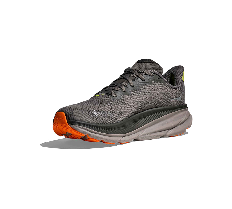 Hoka Clifton 9 Gore Tex Trainers Asphalt Grey/Gravel