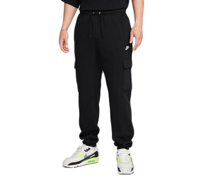 Nike Club Fleece Cargo Joggers Black UK S-XL