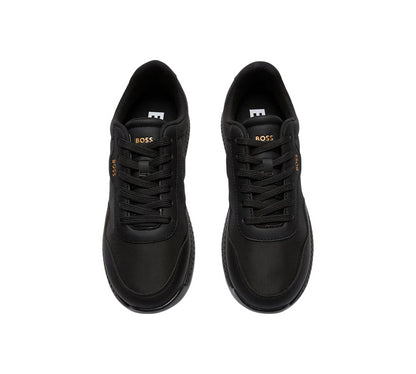 Vivi Sports Hugo Boss Titanium Trainers – Men’s Sneakers in Black, UK Sizes 6 to 11 – Sleek and Lightweight Design with Cushioned Insole for All-Day Comfort – Perfect for Smart-Casual Looks, Daily Wear, and Signature BOSS Street Style