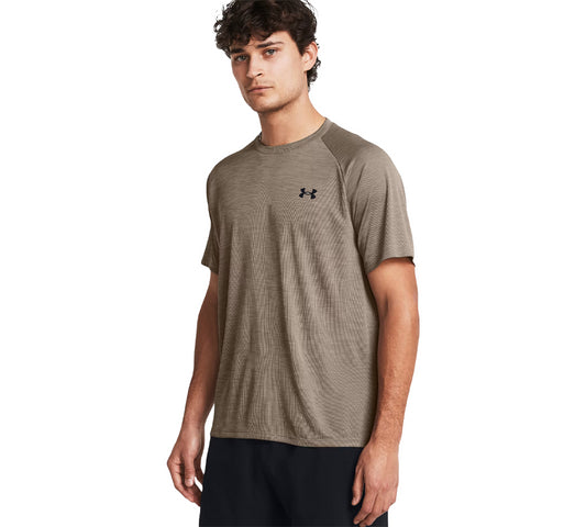 Vivi Sports Under Armour Tech Textured Tee – Men’s Performance T-Shirt in UK Sizes S to 2XL – Available in Black Red – Lightweight, Quick-Drying Fabric Ideal for Gym, Training, and Casual Wear