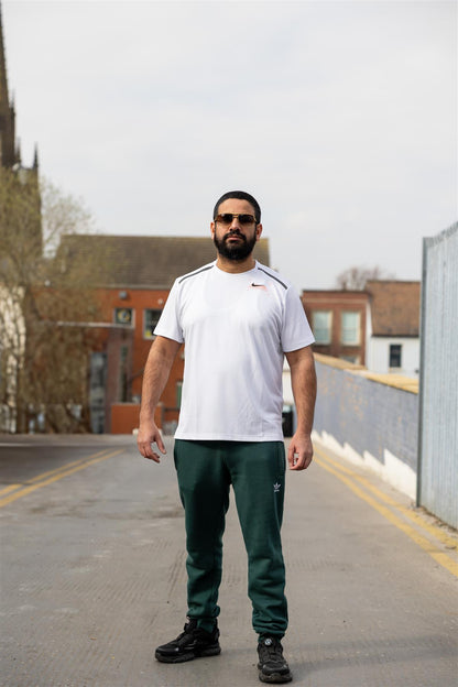 Nike Miler Grid T-Shirt White UK S-L