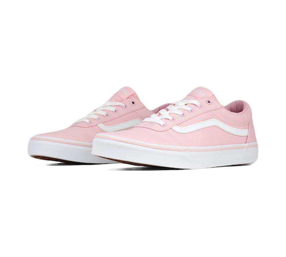 Vans Ward VN0A3TFWVUZ1 Canvas Lace Up Trainers Pink UK 4-5