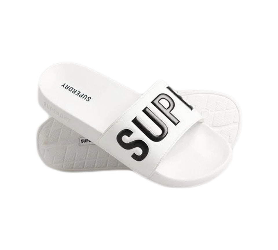 Superdry Core Pool Sliders White