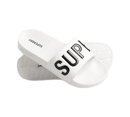 Superdry Core Pool Sliders White