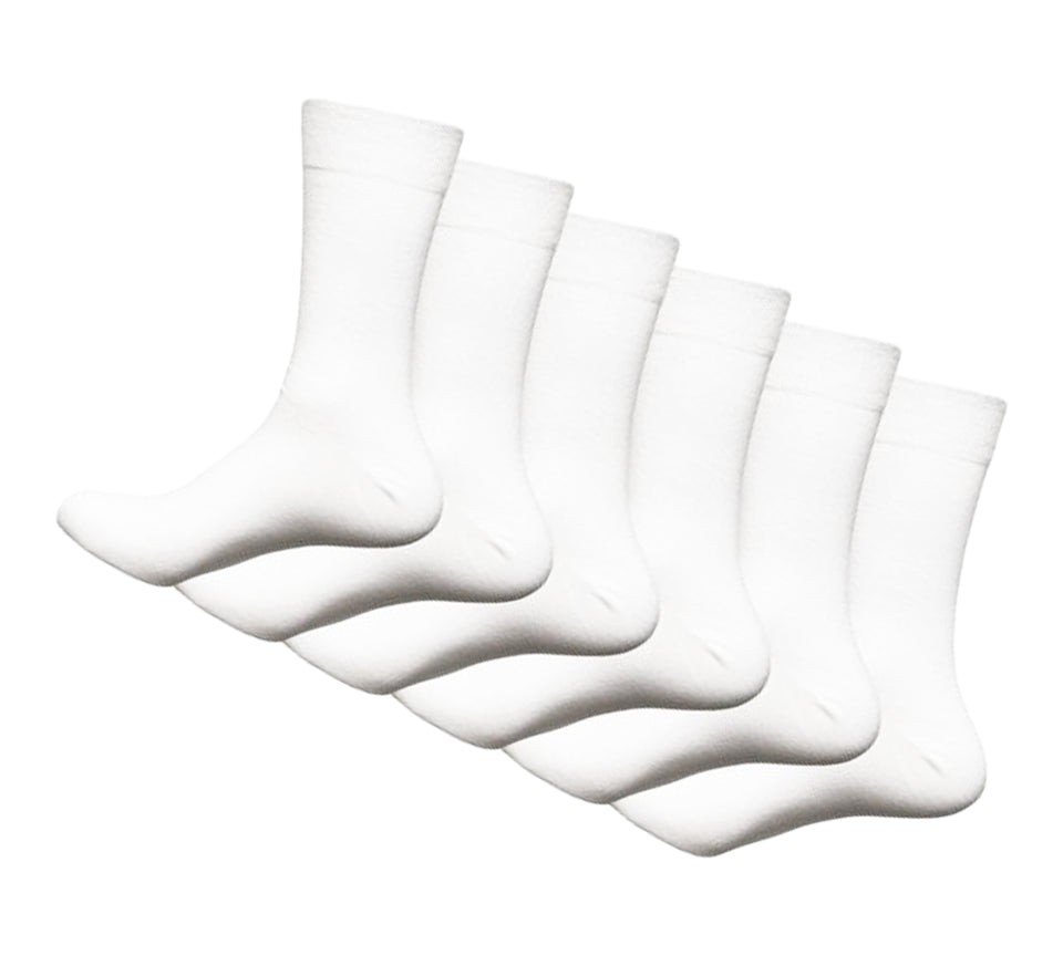 Chaussettes non élastiques pour hommes, 6 et 12 paires, pour diabétiques, M10524, noir/gris/blanc, UK 6-11