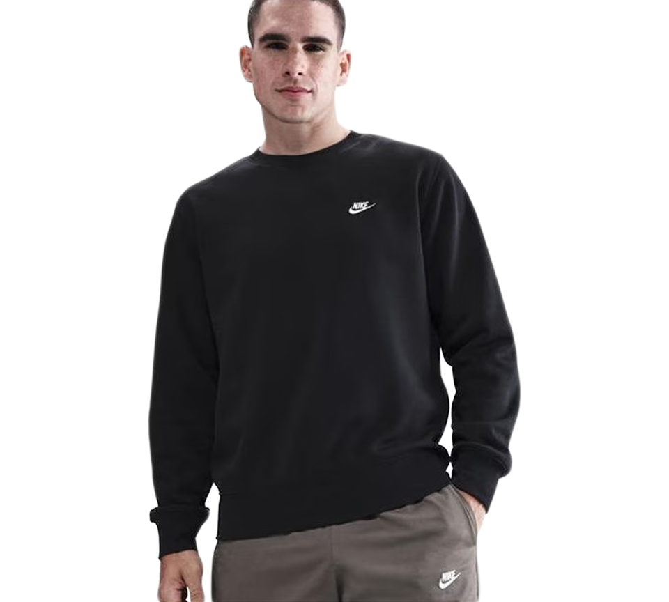 Nike Club Fleece Sweatshirt Black UK S-XL