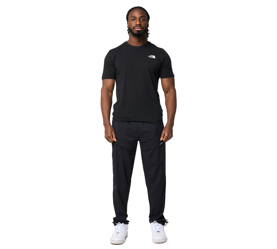 The North Face Simple Dome Baumwoll-Logo-Sport-T-Shirt-Oberteil – Schwarz