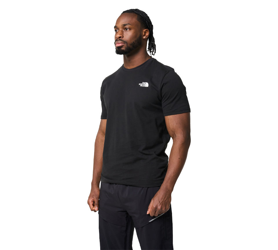 The North Face Simple Dome Baumwoll-Logo-Sport-T-Shirt-Oberteil – Schwarz
