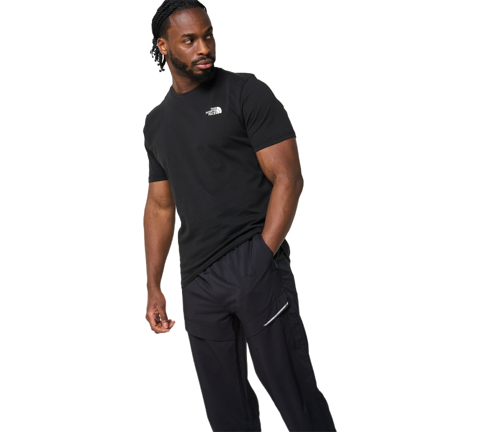 The North Face Simple Dome Baumwoll-Logo-Sport-T-Shirt-Oberteil – Schwarz
