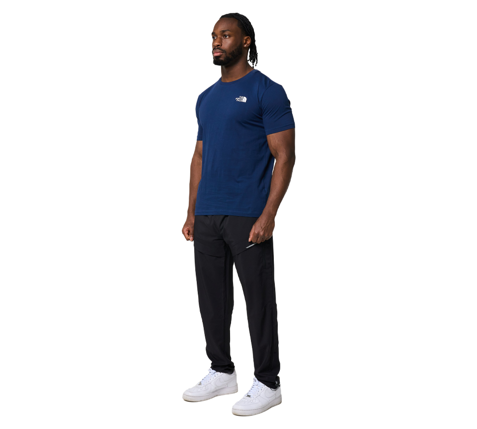 The North Face Simple Dome Baumwoll-Logo-Sport-T-Shirt-Oberteil – Marineblau