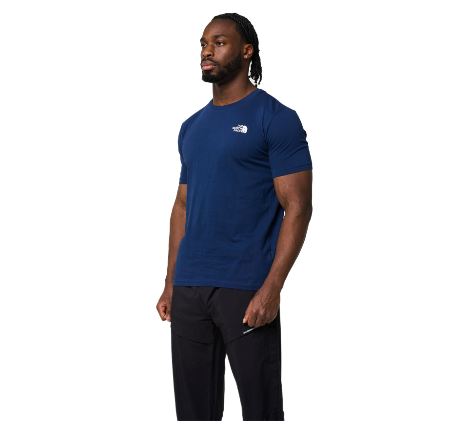 The North Face Simple Dome Baumwoll-Logo-Sport-T-Shirt-Oberteil – Marineblau