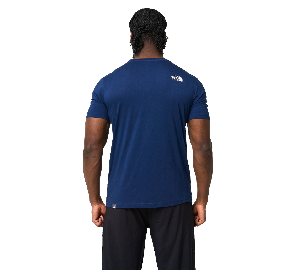 The North Face Simple Dome Baumwoll-Logo-Sport-T-Shirt-Oberteil – Marineblau
