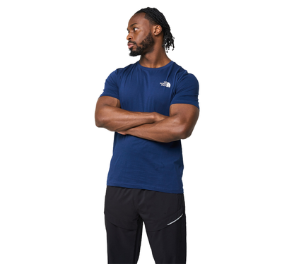 The North Face Simple Dome Baumwoll-Logo-Sport-T-Shirt-Oberteil – Marineblau