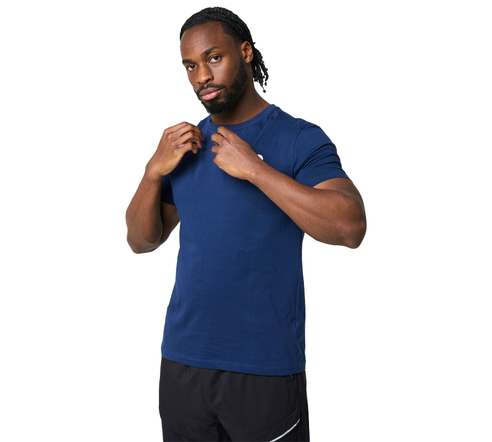 The North Face Simple Dome Baumwoll-Logo-Sport-T-Shirt-Oberteil – Marineblau