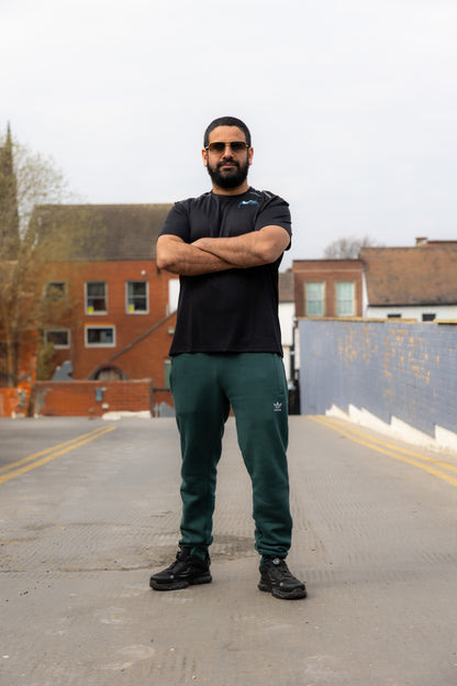 Nike Miler Grid T-Shirt Black UK S-L