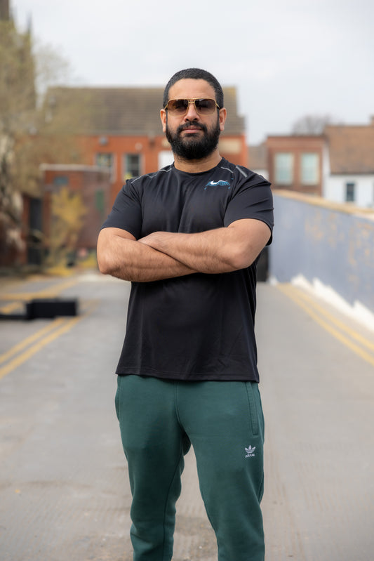 Nike Miler Grid T-Shirt Black UK S-L