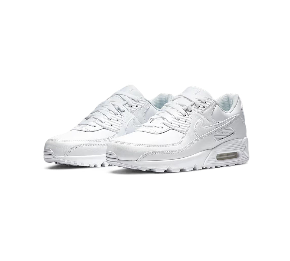Vivi Sports Nike Air Max 90 LTR Trainers – White Leather Sneakers in UK Sizes 6 to 12 – Classic Running-Inspired Design with Visible Max Air Cushioning – Durable Leather Upper for Everyday Comfort – Ideal for Casual, Streetwear, and Lifestyle Outfits