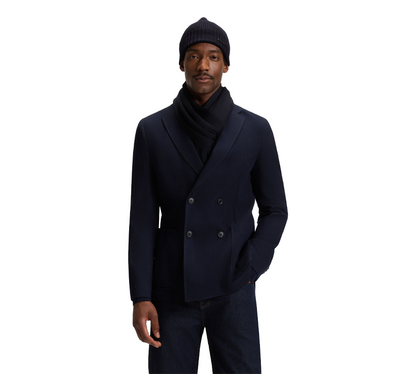 Hugo Boss Beanie Hat In Virgin Wool With Logo