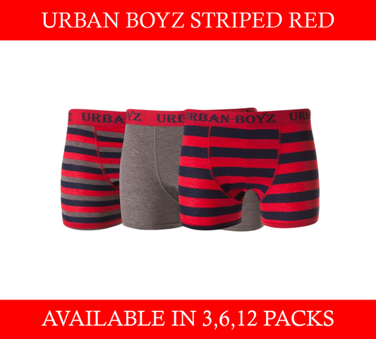 UB STRIPED RED BOXERS
